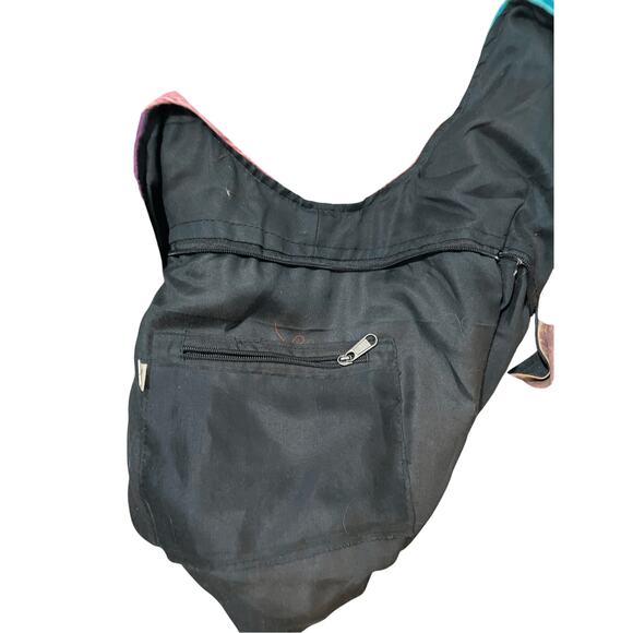 Patchwork Razor Cut Hippie Bohemian Earthtone Shoulder Sling Free Spirit Western - Picture 3 of 7